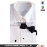 Men's T/C Laydown Collar White Tuxedo Shirts thumbnail-1