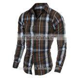 2016 Sale Classic Plaid Pattern Formal Dress Men Shirt Long Sleeves for Men thumbnail-4