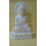 MARBLE BUDDHA STATUE CALM BLESSING HANDMADE ARTS AND CRAFTS FOR GIFT HOME DECOR thumbnail-2