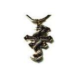 BIG GOTHIC Heavy PEWTER CROSS Dragon Necklace