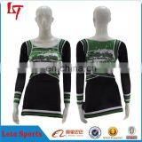 long sleeve cheerleading uniforms/dress cheerleader/cheerleaders dress with Lycra fabric