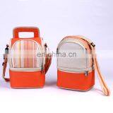 Stripe Pattern Shoulder Polyester Travel Meal Prep Bag thumbnail-1