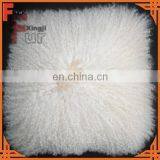 Natural Color Top Quality Fur Mongolian Lamb Fur Cushion thumbnail-1