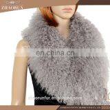 65x23cm 100% Natural Tibet Lamb Fur Scarf / Mongolian Lamb Fur Collar for Women thumbnail-1