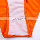 Ruffled Double Shoulders Large Women High Cut One Piece Plus Size Swimsuit thumbnail-6