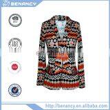 New Design Striped Necktie Fashion Lady One Piece Design Hot Sale Women Casual Party Blouse Cardigan