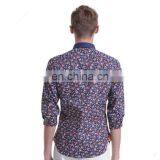 T-MSS540 Button Down Fashionable Floral Full Printed Mens Shirt thumbnail-3