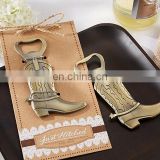'Just Hitched' Western Cowboy Boot Bottle Opener Favors