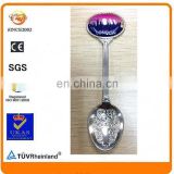 surface stamped pattern epoxy resin oval souvenir spoon