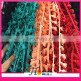 hea200 wholesale 22mm width brush cotton tassel fringe trim for clothes