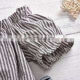 Usa Clothing Kids Baby Girls Summer Striped Tops Pullover T-shirts Hole Denim Pants Jeans Toddler Girl Clothing Sets 2pcs Sets thumbnail-6