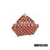 Colorful Wood Chip Woven Bag thumbnail-1
