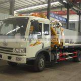 FAW Sliding Platform Recovery Truck With Crane thumbnail-1