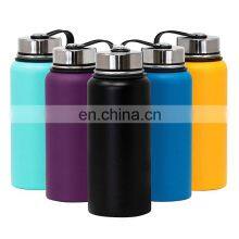 32oz Powder Coated Double Wall Insulated Vacuum Stainless Steel Water Bottle thumbnail-4