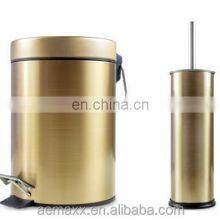 Luxury 3L 5L 12L Fingerprint Proof Stainless Steel Rose Gold Color Coded Foot Pedal Slow Closed Dustbin thumbnail-4