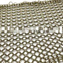 Factory Manufacturer Ring Mesh Decorative Metal Curtain Coil Drapery Mesh