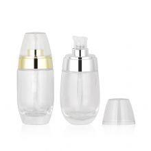 30ml Egg Shaped Liquid Bottle for Powder Foundation Spot Cosmetic Glass Bottle Packaging Material Thick Bottom Oval Full Cover Emulsion Bottle thumbnail-4