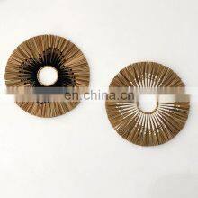 New Woven Seagrass Wall Decor Straw Rustic Pattern Woven Art Decor Placemat Wholesale thumbnail-1