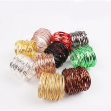 Ready Stock Various Colored Metal Wire Cheap Napkin Ring With Fast Shipping thumbnail-1