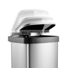 Kitchen Trash Can 55 L Touch Free Hotel Metal Luxury Modern Household Stainless Steel Garbage Bin thumbnail-4