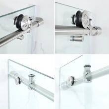 Factory Direct Sale Bathroom Clear Tempered Glass Frameless Sliding Shower Door thumbnail-3