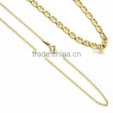 1.5mm 14K Yellow Gold White Gold Two Tone Mariner Link Chain Necklaces