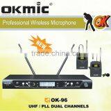 OK-96 UHF wireless microphone Dual Channels/UHF PLL 32/99 channels
