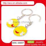 Hot New Key Chain Yellow Smile Face Metal Keychain thumbnail-1