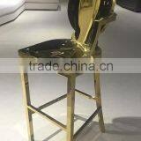 Modern Golden Stainless Steel Legs Bar Chair thumbnail-1