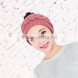 Fashion Ladies Vogue Magnetic Solid Color Stretchable Knitted Headband thumbnail-4