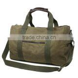High-capacity Portable Vintage Canvas Duffle Bag With PU Details Supplier's Choice