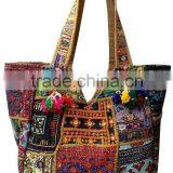 Ethnic India Gypsy Designer Banjara Bag Patchwork Bag, Tribal Bag, Emboidered Bag, Ethnic Boho, Tote Antique Bags Hobo Bag Weddi thumbnail-1