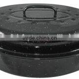 Enamel Coated Steel Pot,Enamel Roast Chicken Pan ,Enamel Oval Roaster , Self Basting Oval Roaster,Roast Chicken Machine, thumbnail-5