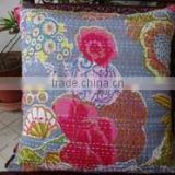 Tropical Print Kantha Cushion Cover Handmade outdoor cotton cushions
