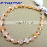 Peach Moonstone Faceted 6*6 mm 32 Cts Trillion Straight Drilled 6 Inches Strand Length Natural Loos Gemstones thumbnail-2