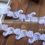 4.5cm European Off White Bridal Lace Veil Trim For Dress Accessories thumbnail-5