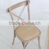 x chair, rattan seat cross back chair, oak wood chair