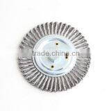 Twist knot wheel brushes with thread, diameter 150mm or 6"