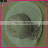 2015 Fashion Summer Flower Women Bowknot Beach Wholesale Cheap Sun Hat