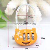Hot Sale 3 Digit Resettable Luggage Lock, Combination Padlock, Cable Lock CH-011 thumbnail-2