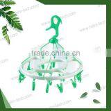 Household Products Ellipse-shaped Plastic Clothes Hanger(16pegs)-3075