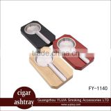 Best portable wooden and stainless steel cigar ashtray cigarette ashtray