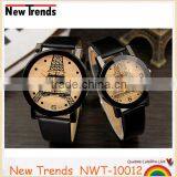 Fashion Eiffel Tower Cheap Leather Wrist Couples Watch thumbnail-6