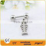 Fish Logo Lip Labret Ring thumbnail-1