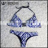 Bandage Push-up Neck Women Sexy Bikini Set Halter Swimwear thumbnail-5