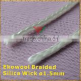 Latest Product 1.5mm silica rope for E cigarette Ekowool Braided silica rope with RoHS Compliant