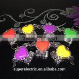 Customized design wholesale eco-friendly wing cute led key chain