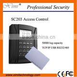 Standalone Access Control With Free SDK Sc203 Time Attendance With RFID Card Reader TCP/IP Door Lock Supplier's Choice