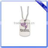 Wholesale OEM Embossed Logo Enamel Nickel Silver Dog Tag