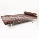Solid Frame Sofa Bed Barcelona Daybed Modern Leather Couch thumbnail-5